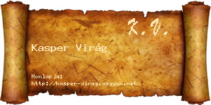 Kasper Virág névjegykártya
