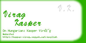 virag kasper business card